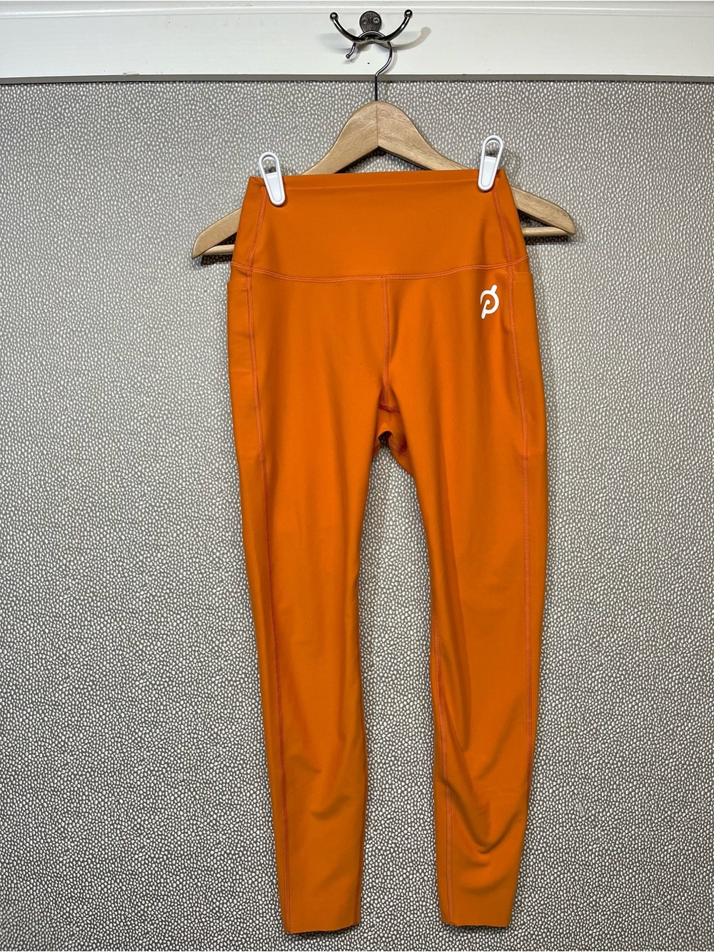 S Peloton Orange High-Waist Bike 7/8 Leggings